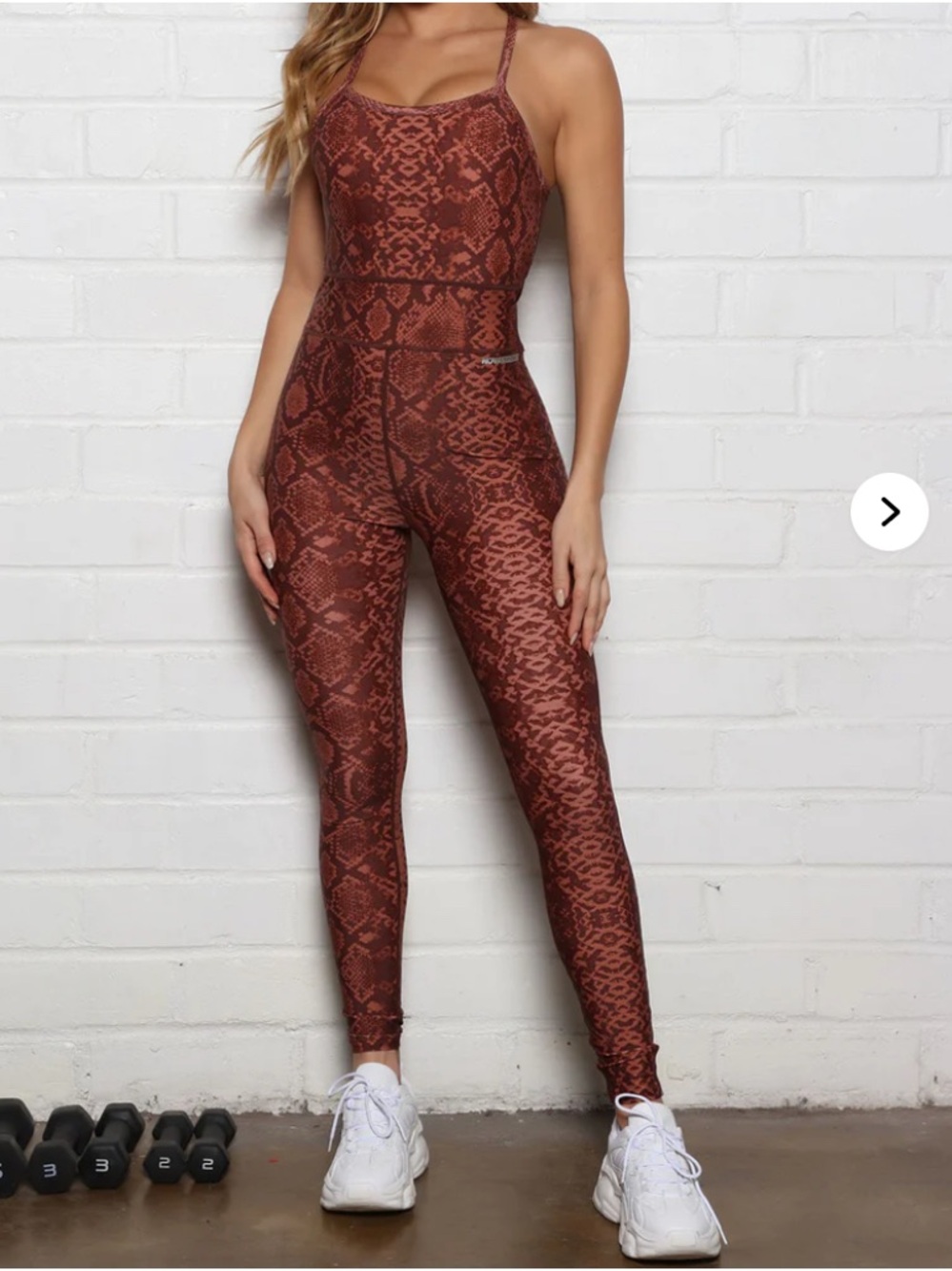 Snakeskin Active Jumpsuit